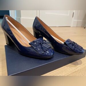 Brookes Brothers Blue Patten leather heels